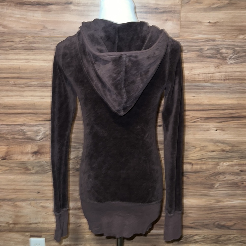 Brown Juicy Couture velour zip up jacket size small - Picture 4 of 5